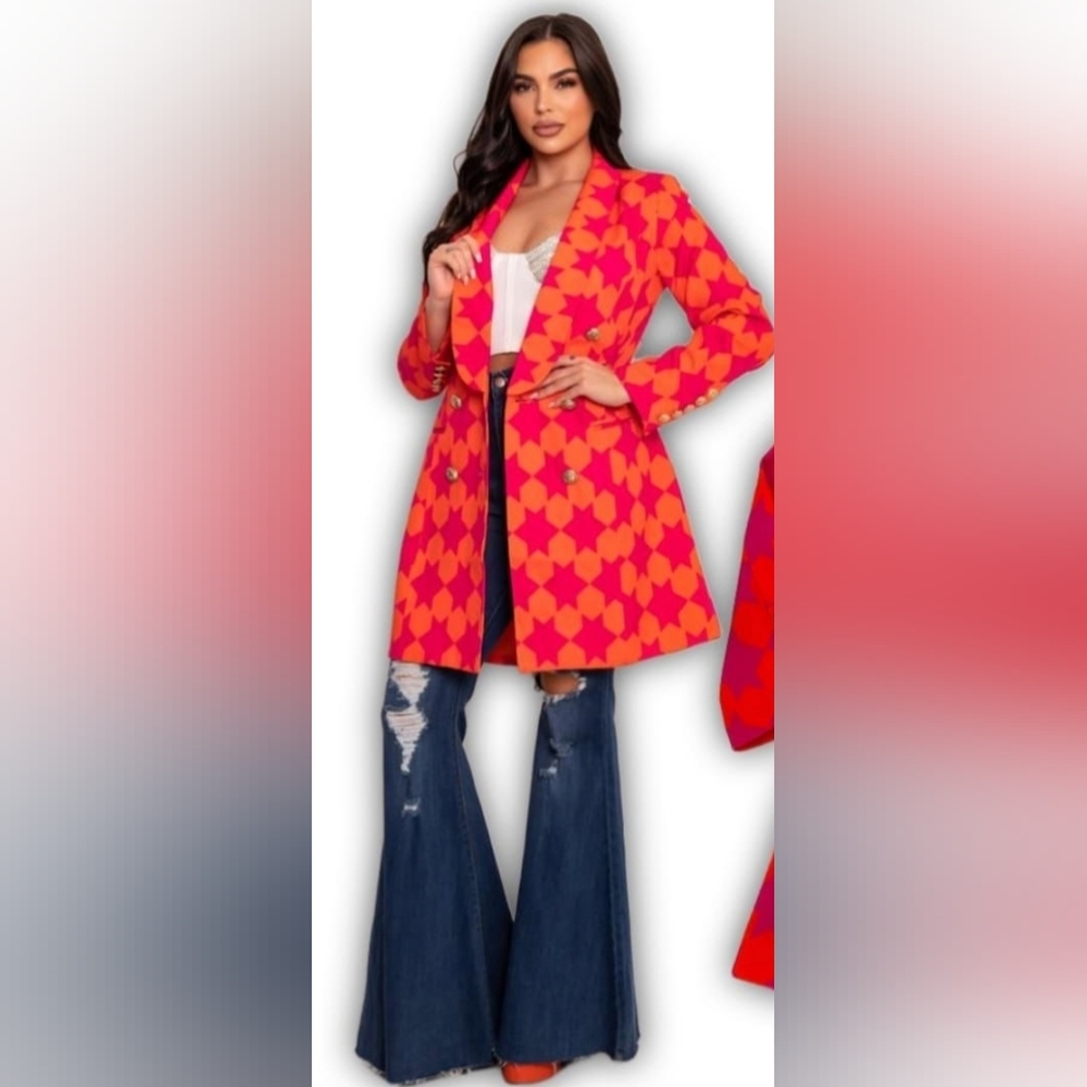 BLAZER OR DRESS WOMEN'S PINK/ORANGE